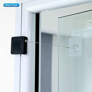 Universal Punch-Free Automatic Sensor Door Closer | Heavy-Duty Retractable Steel Cable Door Closer for Home, Office, and Internal Sliding or Swing Doors